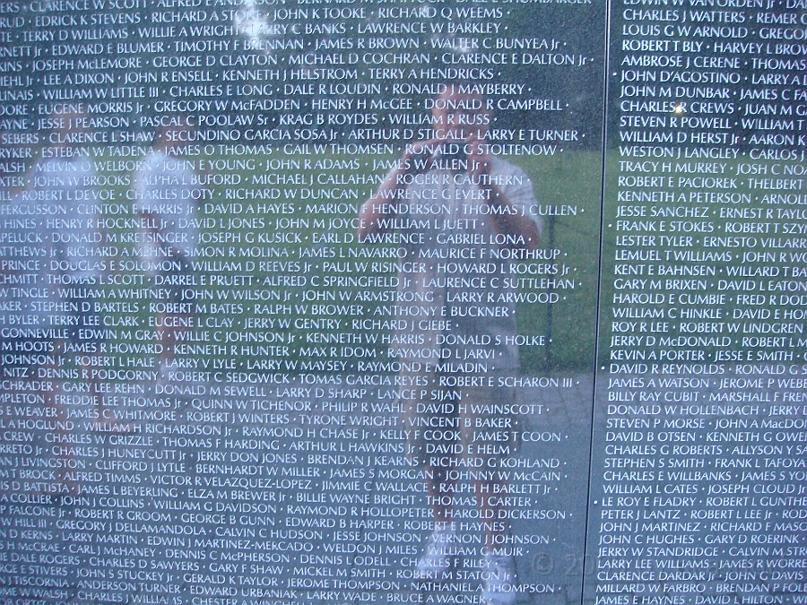 Washington DC [2009 July 03] 214.JPG - Lance Peter Sijan, United States Air Force Medal of Honor recipient on The Vietnam Veterans Memorial